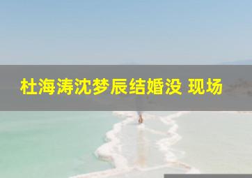 杜海涛沈梦辰结婚没 现场